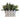 New White Artificial Plant W/Ceramic  Fish Planter Vase Coastal Nautical Decor