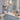 New Blue & White Ribbed Girly Coquette Bow Toilet Brush Holder Bathroom