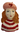 New Paris Girl Red Hair Pink Beret Heart Ceramic Valentine Figure Statue Decor