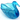 Vintage Celeste OPAL Blue Glass Open Back Swan Figurine Trinket Dish