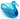 Vintage Celeste OPAL Blue Glass Open Back Swan Figurine Trinket Dish