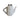 New Shabby Chic White Silver Cermaic Girly Tea Pot W/ Silver Bow On Top