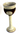 Vtg MCM Signed Stoneware Pottery Ceramic Folk Art Wine Goblet Beverage Cup