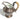 Vtg Antique 1920s Silver Porcelain Rosenthal Germany Creamer W/ Wicker Handle 