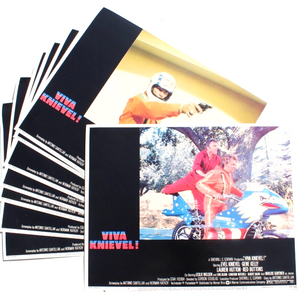 8 Vtg Viva Knievel Movie Promo T.V. Film Press Kit / Lobby Card Stills 11X14