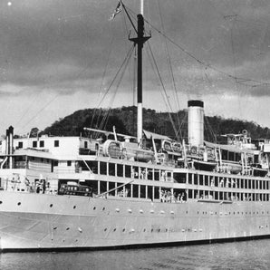 Vintage B&W WWII World War Two Military USS Navy Boat Ship Relief Photo #800