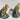 Vintage Chalkware Head Up Braying Donkey Heads Salt and Pepper Shaker Set