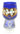 Vtg CZECH REPUBLIC BOHEMIA ROCOCO Cobalt BLUE GOLD Flowers Wine / Water Glass