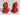 Vintage 1950's Cat Salt & Pepper Shakers Set Kitten Collectible Red Plastic