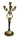 Vintage Gold & Black Hollywood Regency 3 Arm Candle Holder 