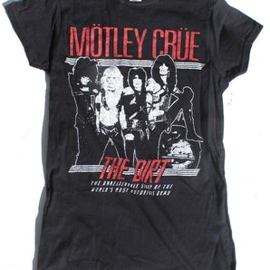 New Women's Motley Crue The Dirt Concert Graphic Skull T-Shirt 
