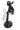 Vtg Cast Iron Metal Man Playing Bass W/ Marble Base Abstract Sculpture Figurine