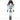 New Silver / White Dark Skin Nutcrackers Toy Solider Christmas Room Decor Figure
