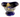 Vintage 1920s HH&G Ltd England Hand Painted Blue GOLDEN MOON Sugar Bowl
