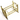 Vintage Antique Miniature Dollhouse Gold Brass Tone Metal Rocking Cradle Crib