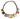 Vtg 1970's Brass & Copper MCM Ball Chain Square Reto Geometric Choker Necklace 