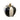 Black & White W/ Gold Circus Stripped Apple Figure Fruit Decoration Home Decor