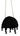 New Black Cocktail Formal Dangle Bead Chain Handle Clutch Shoulder Evening Purse