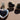 Vtg Western South West Silver Black Filled Heart Shaped Pendant & Earring Set