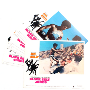8 Vtg 1974 Black Belt Jones Movie Promo Film Press Kit Lobby Card 11X14