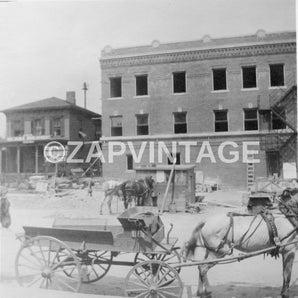 Vtg 1915 11th & Davenport Omaha Nebraska (Horse & Buggy) Photo Image #1747 