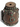 Vintage CHINESE TIBETAN HORN SNUFF BOTTLE Metal  Semi-Precious Stone Inlays
