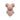 New Pink Rose Teddy Bear Figurine Resin Floral Sculpture Romantic Home Decor