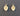 Vintage Gold  W/ Green & Red Stones Stamped Dale Grey Earrings 