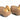 Vintage Brown Ceramic Fat / Potato Trojan Horses Salt and Pepper Shakers - Japan