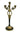Vintage Gold & Black Hollywood Regency 3 Arm Candle Holder 