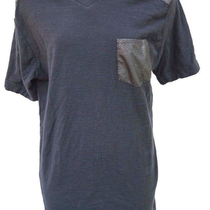 VINCE M.C. SQUARED MEN'S (Leather) POCKET Black GRAPHIC T-SHIRT X-Large