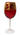 New Ornate Ruby Red  Wine Glass W/ Real Gold Trim Decor Tall Goblets Italy