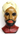 Vintage MCM Marwal Chalkware Bust Middle Eastern Turban Man 11 1/2" Stamped