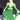 Vintage 1957 Ceramic lady In Green Dress W/ Umbrella Figurine Statue 