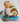 Vintage Baby Playing Drum & Cymbal On Scooter Wind-Up Tin Toy