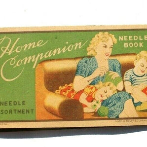 Antique Vtg Needle Book Sample Case Advertising Home Companion Assortment