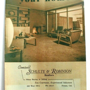 Vtg 1954 SCHULTE & ROBINSON Your Home Improvements Information Brochure Booklet