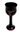 Vtg MCM Gothic Signed Stoneware Pottery Ceramic Art Wine Goblet Beverage Cup
