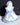 Vintage Ceramic Lady Girl In Dress & Bonnet Figurine Double Sided Planter