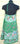 Womans SMALL Green / Floral WESTERN V-Chest Dress / Ties at Neck