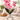 New Faux Orchid Arrangement Pink Artificial Flowers White Vase Modern Decor