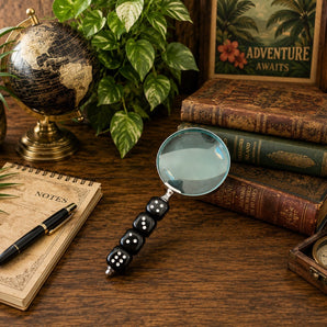 New Dice Handle Magnifying Glass Black Casino Gambling Office Room Decor