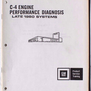 VTG GM C-4 Engine Performance Diagnosis - Late 1980 Systems MANUAL Booklet