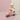 New Pink Resin Valentines Day Puppy White Terrier Dog Driving Scooter Figure