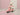 New Pink Resin Valentines Day Puppy White Terrier Dog Driving Scooter Figure