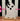 New White & Black Wood Halloween Table Girly Ghost Holiday Decor