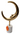New Large Celestial Crescent Moon W/ Marble Base Statue Sculpture Figure Decor