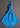 Vtg 1970 Blue Silk Halter Neck Cocktail Prom Dress Doll Play Clothes / Clothing