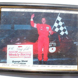 Vtg 2001 Kay Presto NASCAR Weekly Racing Series Autographed Photo Orange Show
