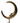 New Large Celestial Crescent Moon W/ Marble Base Statue Sculpture Figure Decor